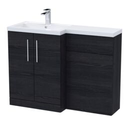 Balterley Bathroom Vanity Basin & WC Unit Left Hand Charcoal Black 1100mm