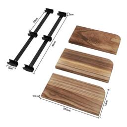 Kelvenix Corner Shelf Modern Floating Wall Shelves Storage Display Shelving in Natural - thumbnail 5