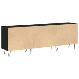 Berkfield Home TV Cabinet Black Oak 150x30x50 cm Engineered Wood - Size: 150 x 30 x 50 cm - thumbnail 6