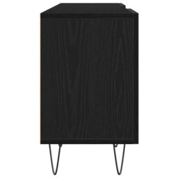 Berkfield Home TV Cabinet Black Oak 150x30x50 cm Engineered Wood - Size: 150 x 30 x 50 cm - thumbnail 8