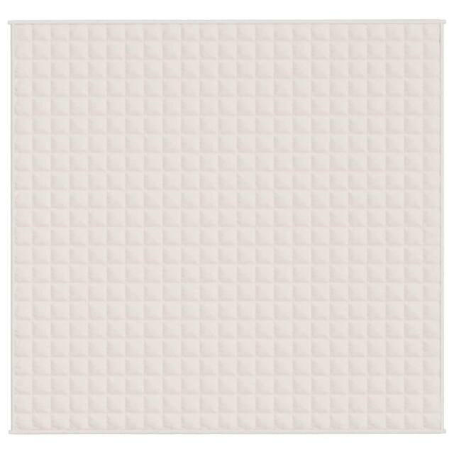 Berkfield Home Soft Weighted Blanket Light Cream 220x235 cm King 15 kg Fabric - image 1