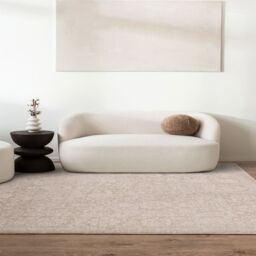 The Rug Shop UK Natural Border Traditional Abstract Polyester Cotton Backing Rug - Size: 200 cm x 300 cm