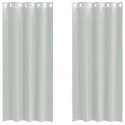 Berkfield Home Voile Curtains with Grommets 2 pcs Light Grey 140x225 cm - thumbnail 3