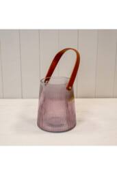 KDMD Amethyst Glass Lantern in Purple - thumbnail 2