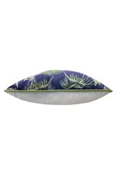 Evans Lichfield Jungle Lemur Velvet Piped Cushion in Blue - Size: 43 cm x 43 cm - thumbnail 3