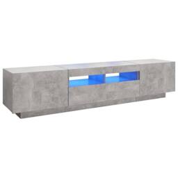 Berkfield Home TV Cabinet with LED Lights Concrete Grey 180x35x40 cm - Size: 180 x 35 x 40 cm