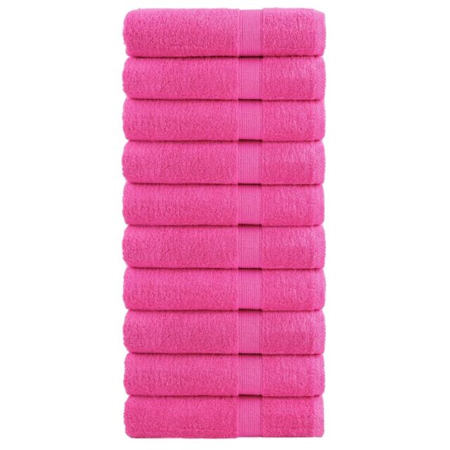 Berkfield Home Premium Bath Towels SOLUND 10 pcs 100x150 cm 600 gsm in Pink - image 1