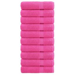 Berkfield Home Premium Bath Towels SOLUND 10 pcs 100x150 cm 600 gsm in Pink - thumbnail 1