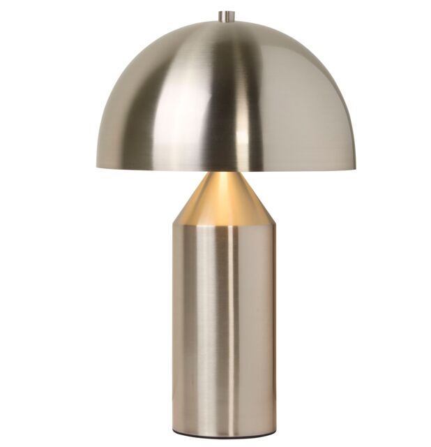 Lighting Collection Satin Silver Dome Table Lamp - image 1