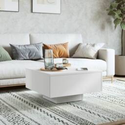 Berkfield Home Coffee Table White 60x60x31.5 cm Engineered Wood - thumbnail 3
