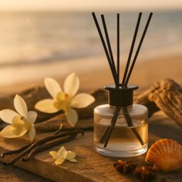 Nicola Spring 400g Soy Wax Scented Candle & Reed Diffuser Set - Vanilla Sands in Clear - thumbnail 3