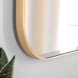 Yearn Mirrors Minimal Curved Mirror Gold 90x60cm - Size: 90x60 cm - thumbnail 2