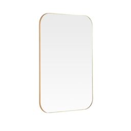 Yearn Mirrors Minimal Curved Mirror Gold 90x60cm - Size: 90x60 cm - thumbnail 3