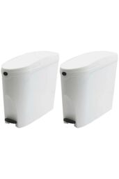 ProKleen White Pedal Operated Toilet Sanitary Bin 2 x 20 Litre Capacity