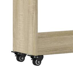 Berkfield Home Cabinet with Wheels Sonoma Oak 60x22x79 cm Engineered Wood in Brown - Size: 60 x 22 x 79 cm - thumbnail 8
