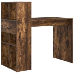 Berkfield Home Writing Desk Smoked oak Engineered wood Medium Writing Desk in Brown - thumbnail 6