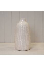 KDMD White Contemporary Ceramic Vase - thumbnail 3
