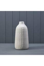 KDMD White Contemporary Ceramic Vase - thumbnail 1