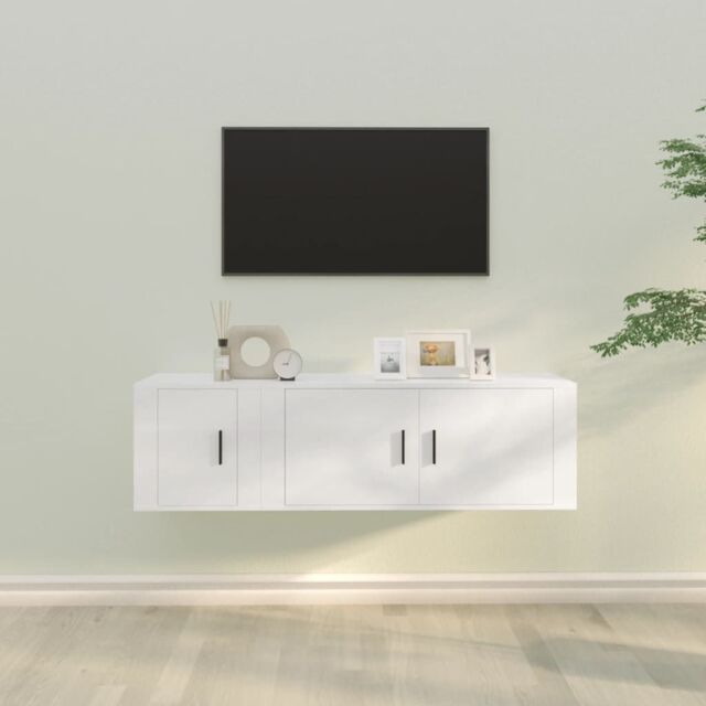 Berkfield Home 2 Piece TV Cabinet Set White Engineered Wood - image 1