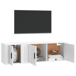 Berkfield Home 2 Piece TV Cabinet Set White Engineered Wood - thumbnail 3