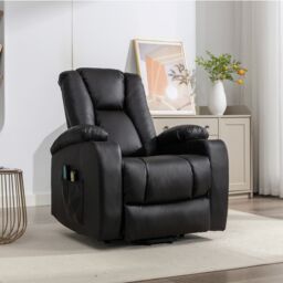 Artemis Home Hartville Electric Lift Assist Riser Recliner with Massage & Heat in Black - thumbnail 4