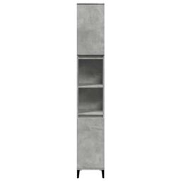 Berkfield Home 3 Piece Bathroom Furniture Set Concrete Grey Engineered Wood - thumbnail 5