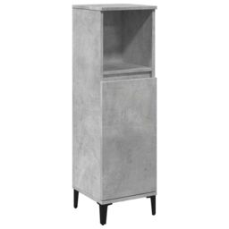 Berkfield Home 3 Piece Bathroom Furniture Set Concrete Grey Engineered Wood - thumbnail 6