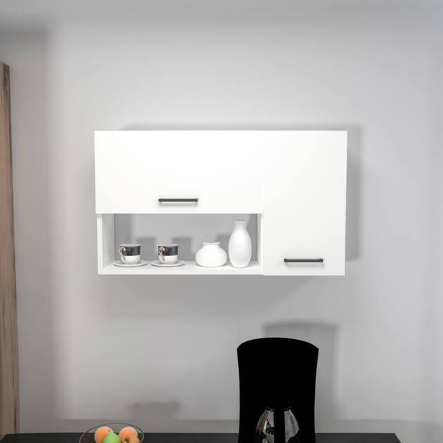Destina Home Novarro Multi Purpose Wall Mounted Cabinet Shelf in White - image 1