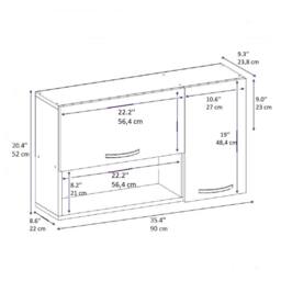 Destina Home Novarro Multi Purpose Wall Mounted Cabinet Shelf in White - thumbnail 6