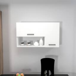 Destina Home Novarro Multi Purpose Wall Mounted Cabinet Shelf in White