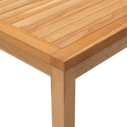 Berkfield Home Garden Dining Table 110x110x77 cm Solid Teak Wood in Brown - Size: 110 x 110 x 77 cm - thumbnail 5
