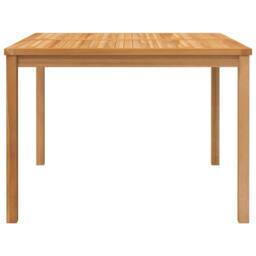 Berkfield Home Garden Dining Table 110x110x77 cm Solid Teak Wood in Brown - Size: 110 x 110 x 77 cm - thumbnail 3