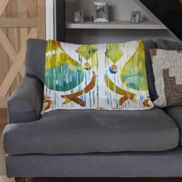 Benjamin Tate Design Ikat Vibrant Blanket in Natural - Size: 120 cm x 150 cm - thumbnail 2