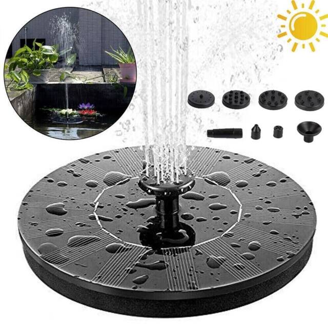 Nordara Solar Floating Water Fountain Pump Bird Bath Garden Decor in Black - image 1