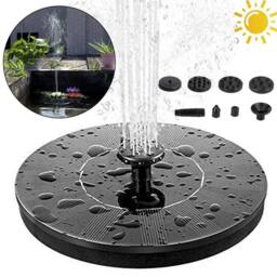 Nordara Solar Floating Water Fountain Pump Bird Bath Garden Decor in Black - thumbnail 1