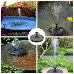 Nordara Solar Floating Water Fountain Pump Bird Bath Garden Decor in Black - thumbnail 4