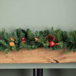 Samuel Alexander 2.7m Festive Spice Christmas Garland. Pinecones & Faux Dried Fruit - thumbnail 8