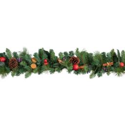 Samuel Alexander 2.7m Festive Spice Christmas Garland. Pinecones & Faux Dried Fruit - thumbnail 9