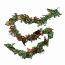 Samuel Alexander 2.7m Festive Spice Christmas Garland. Pinecones & Faux Dried Fruit - thumbnail 1
