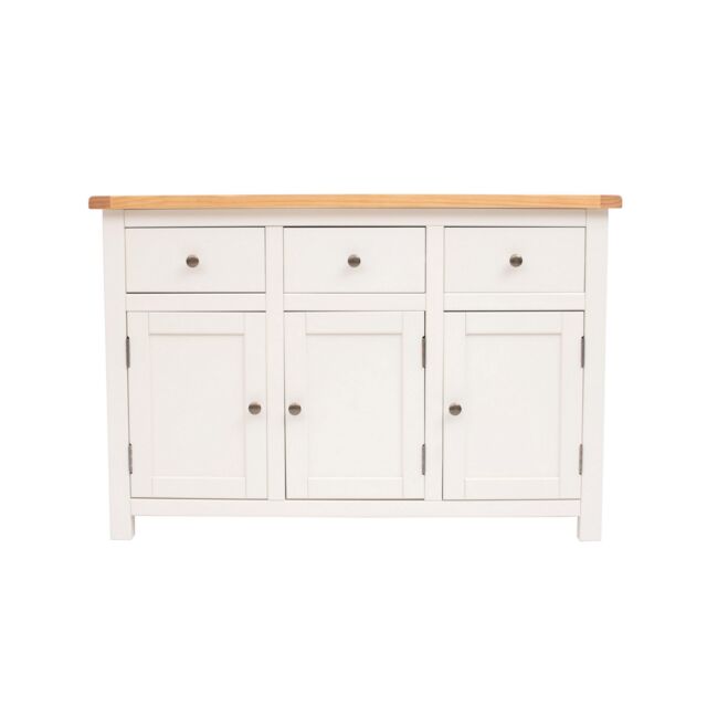 Cabinet Bits Maggiori Off-White 3 Drawer 3 Door Sideboard Brass Knob - image 1
