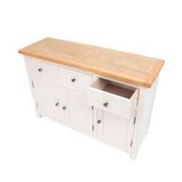 Cabinet Bits Maggiori Off-White 3 Drawer 3 Door Sideboard Brass Knob - thumbnail 6
