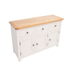 Cabinet Bits Maggiori Off-White 3 Drawer 3 Door Sideboard Brass Knob - thumbnail 3