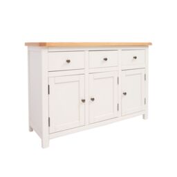 Cabinet Bits Maggiori Off-White 3 Drawer 3 Door Sideboard Brass Knob - thumbnail 2