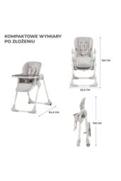 Kinderkraft YUMMY Adjustable Baby Highchair Infant High Feeding Seat in Grey - thumbnail 9