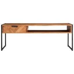 Berkfield Home Coffee Table 110x55x40 cm Solid Wood Acacia in Brown - Size: 110 x 55 x 40 cm - thumbnail 3