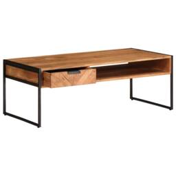 Berkfield Home Coffee Table 110x55x40 cm Solid Wood Acacia in Brown - Size: 110 x 55 x 40 cm - thumbnail 1