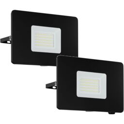 Loops 2 PACK IP65 Outdoor Wall Flood Light Black Adjustable 50W LED Porch Lamp