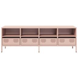 Berkfield Home TV Cabinet Pink 135x39x43.5 cm Cold-rolled Steel - thumbnail 4