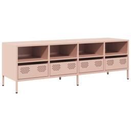 Berkfield Home TV Cabinet Pink 135x39x43.5 cm Cold-rolled Steel - thumbnail 3