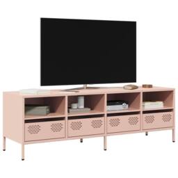 Berkfield Home TV Cabinet Pink 135x39x43.5 cm Cold-rolled Steel - thumbnail 2
